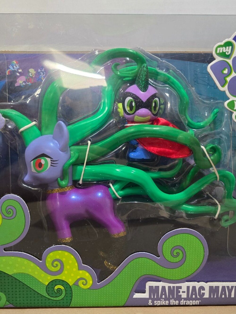 2014 SDCC MY LITTLE PONY MANE-IAC MAYHEM & SPIKE THE DRAGON FIM Hasbro Exclusive